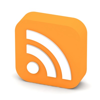 Rss Icon orange - An orange RSS button icon